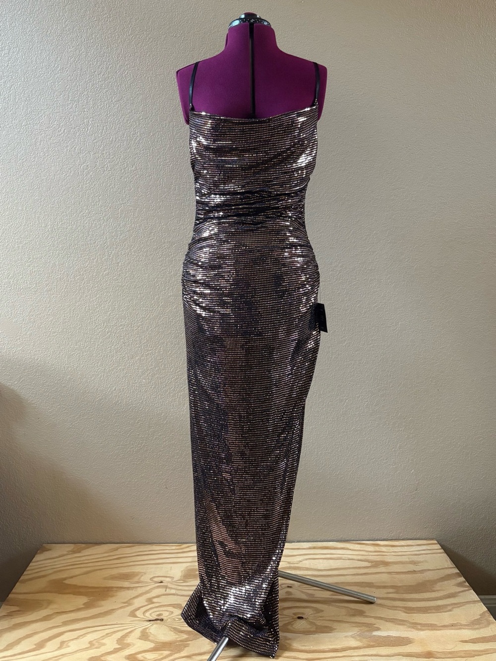 Lulu's Shimmering Black Sequin Maxi Dress
